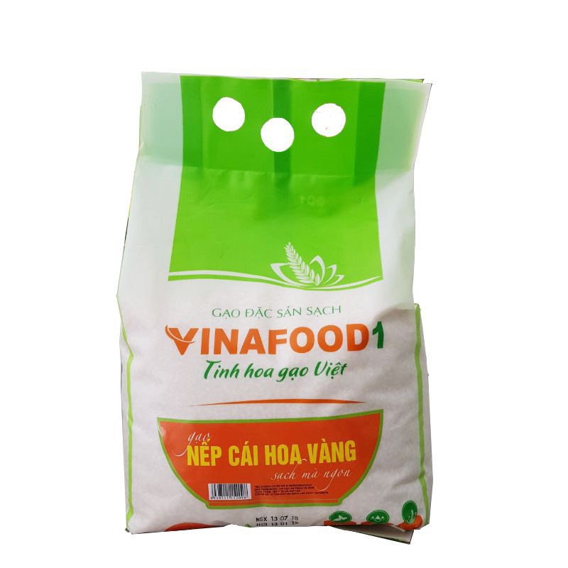 Combo 2 túi Gạo Nếp cái hoa vàng Vinafood 1 túi 1kg