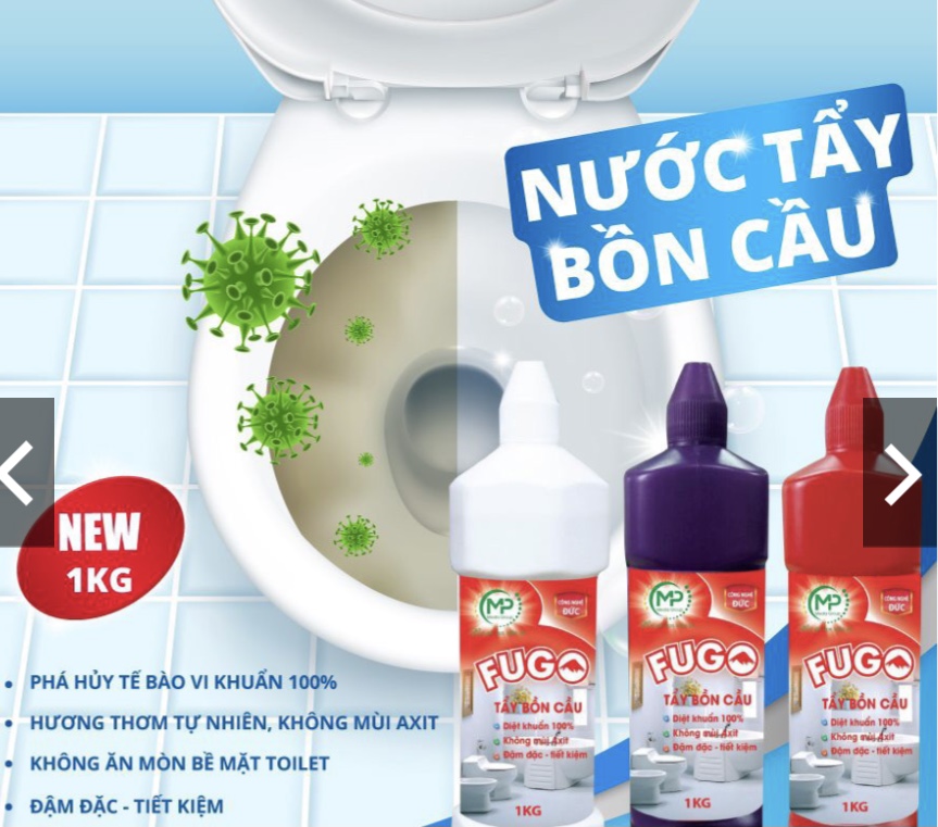 Gel tẩy bồn cầu không hóa chất