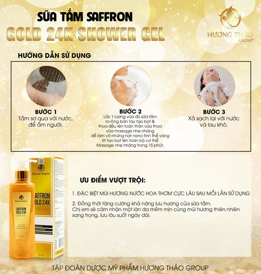 SỮA TẮM SAFERON GOLD 24K SHOWER GEL