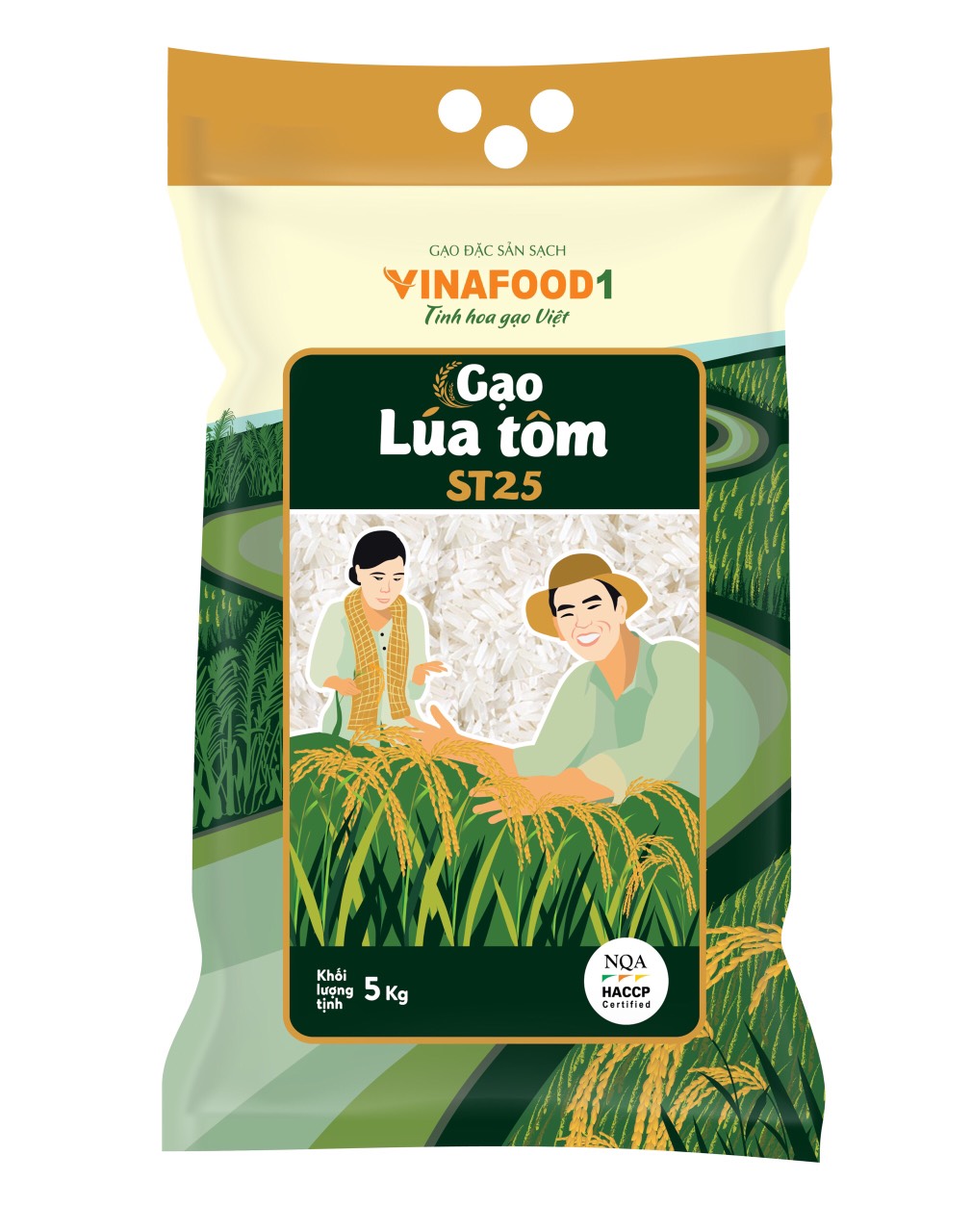 Gạo ST 25 Lúa Tôm Vinafood1 túi 5kg