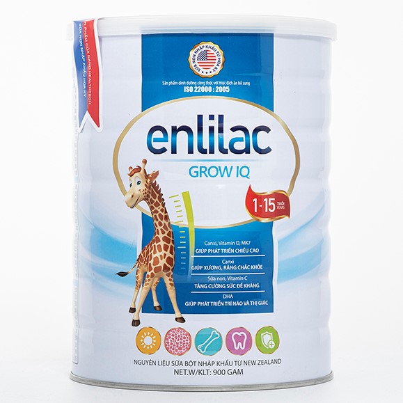 Sữa Enlilac Grow IQ 900g