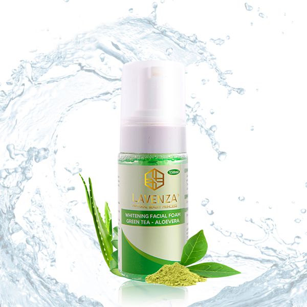 SỮA RỬA MẶT DẠNG BỌT TRẮNG DA - WHITENING FACIAL FOAM GREEN TEA - ALOEVERA
