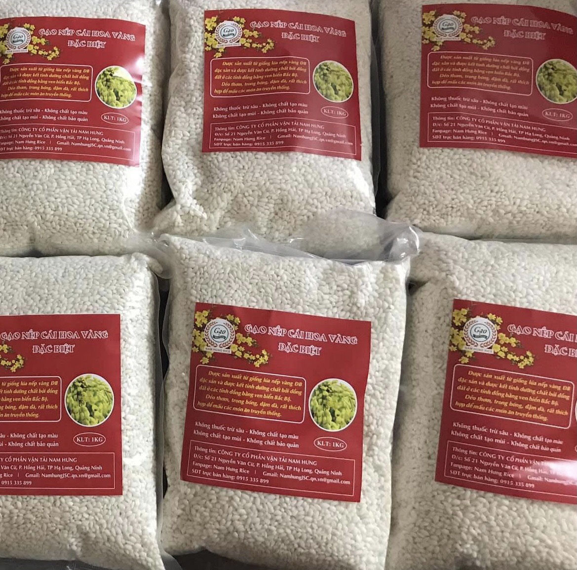 Combo 2 túi Nếp Cái Hoa Vàng Đông Triều 1kg