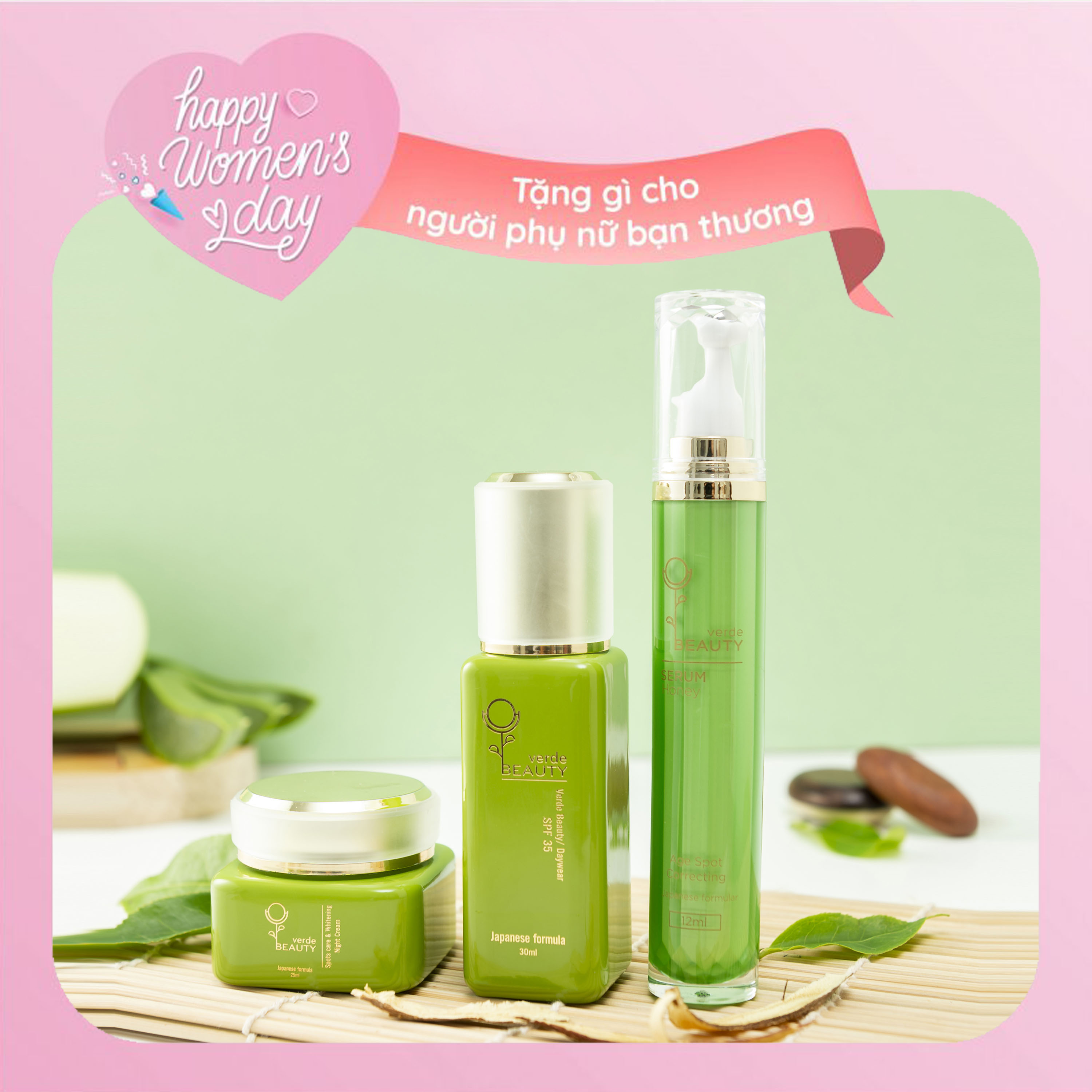 COMBO KEM FACE NGÀY, KEM NÁM ĐÊM, SERUM NÁM