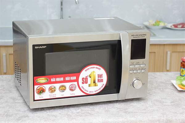 LÒ VI SÓNG ĐIỆN TỬ CÓ NƯỚNG SHARP R-C932VN(ST) DUNG TÍCH 32 LÍT
