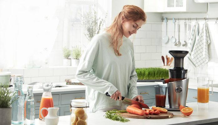 MÁY ÉP CHẬM HUROM NHẬP KHẨU HÀN QUỐC DIVA H100-DBE (MÀU ĐỎ)